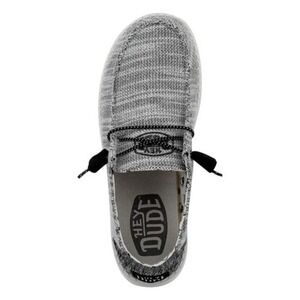 Hey Dude Wendy Youth Stretch Slip-On Shoes Yin‎ Yang Knit Gray Kids - Size YT3
